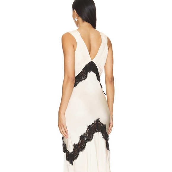 Jen's Pirate Booty Ava Slip Dress in Cream & Black - Picture 3 of 13